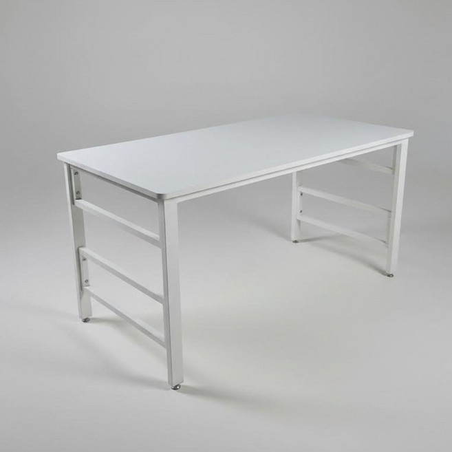 광폭 책상 튼튼한 흔들림없는 통프레임 와이드 사무용 데스크 강철 화이트 1600 1800