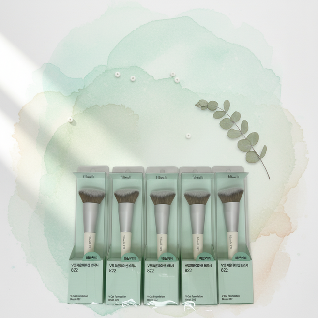 필리밀리 V컷 파운데이션 브러시822, 1개
