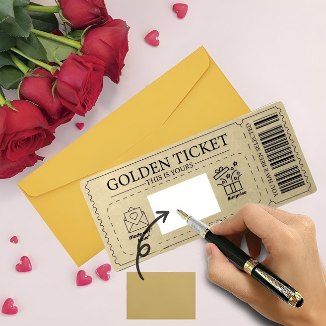 프리미엄 스크레치 골든 티켓 카드 3ea, 1세트