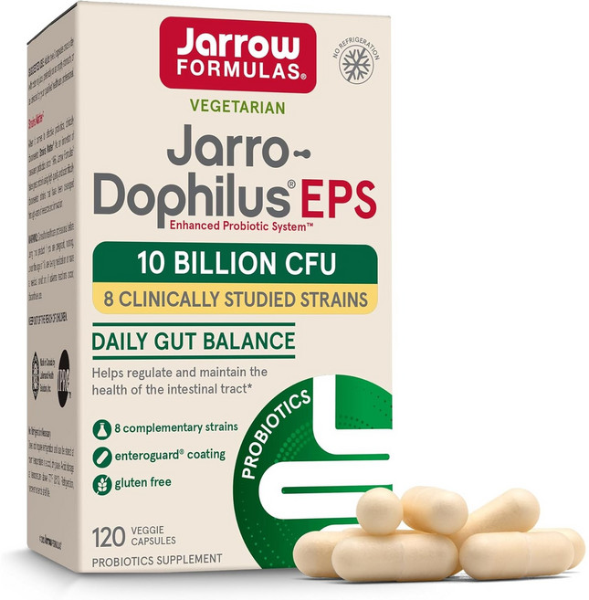 Jarrow FORMULAS 賈羅公式 Dophilus EPS 100億益生菌素食膠囊, 120顆, 1盒