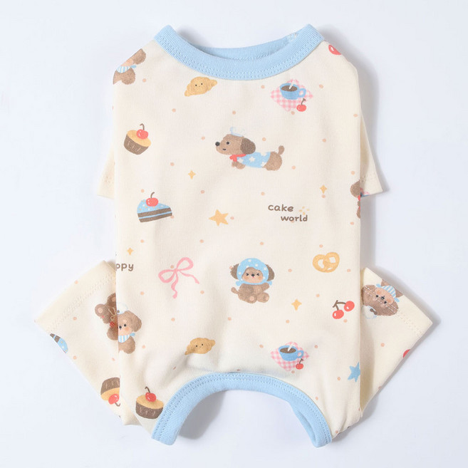 강아지올인원 강아지 실내복 내복 올인원 강아지옷 여아용 포근베베, 1개, AL099BU