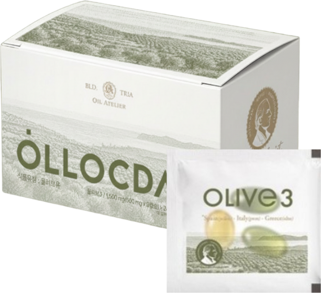 올록담 올리브3 프리미엄 EVOO 72캡슐 올리브유, 1정, 36g, 72개