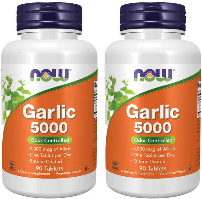NOW Foods 濃縮大蒜精華錠, 90顆, 2罐