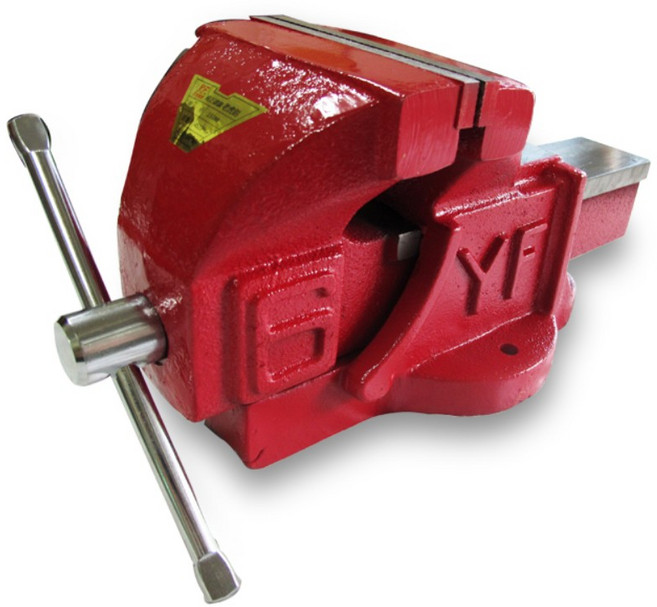 YF鑄鋼虎鉗 桌上型虎鉗 鑄鋼萬力 老虎鉗 台灣製造 堅固耐用, 1個, 6吋