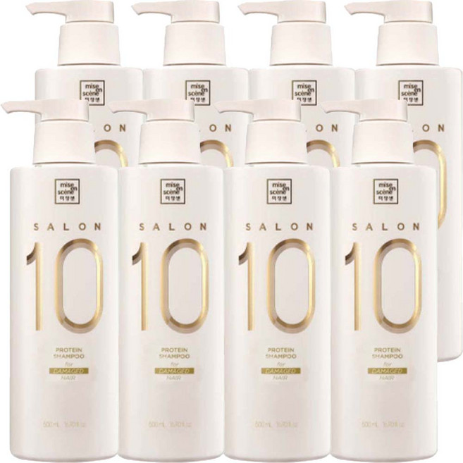 미쟝센 살롱 플러스 클리닉 10 샴푸 손상모발용, 500ml, 8개