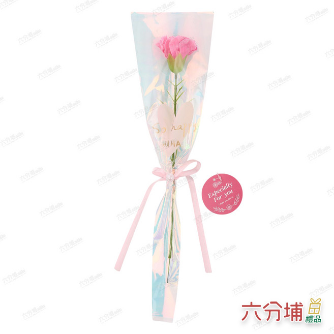 仿真花單枝康乃馨母親節贈品, 粉色, 1件