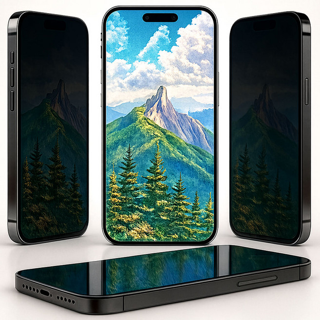 캔모어 360도 사생활 강화유리 보호필름, 2개