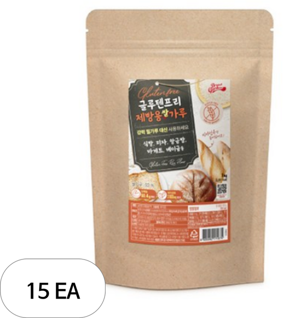 브레드가든 글루텐프리 제빵용 쌀가루, 1kg, 15개