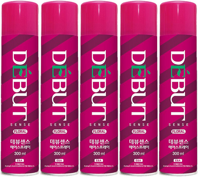 엘라스틴 데뷰센스 헤어스프레이 후로랄, 300ml, 5개