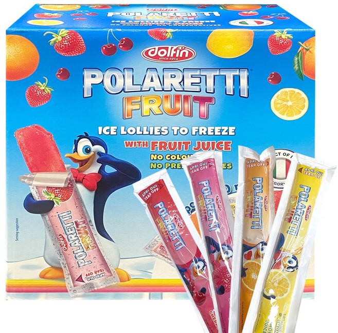 돌핀 폴라레티 아이스바 40ml x 80개/과일맛 쭈쭈바, 80개