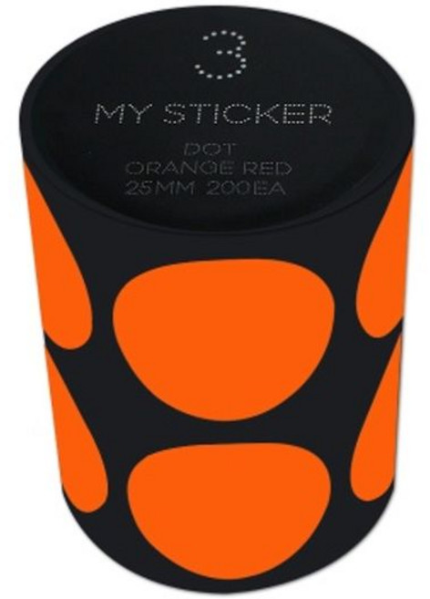 폼텍 마이스티커 도트 03 오렌지 레드 롤, 03 오렌지레드(MTD0350)
