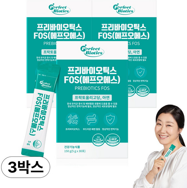 퍼펙트바이오틱스 프리바이오틱스 FOS, 150g, 3개