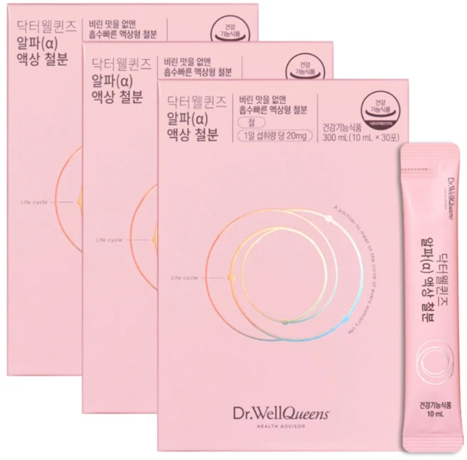 닥터웰퀸즈 알파 액상철분, 300ml, 3개 - 쿠팡