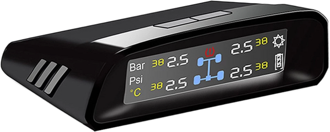 FLYone GT600 Plus 太陽能無線胎壓偵測器 胎外式 即時監測胎溫胎壓, 黑色, 1套