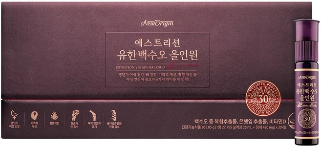 뉴오리진 에스트리션 유한백수오 올인원, 1박스 - 쿠팡