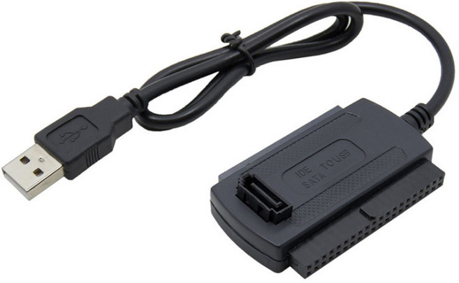 Unidad IDE 케이블 어댑터 USB 20 SATA De Disco Duro HDD, Black, 한개옵션2