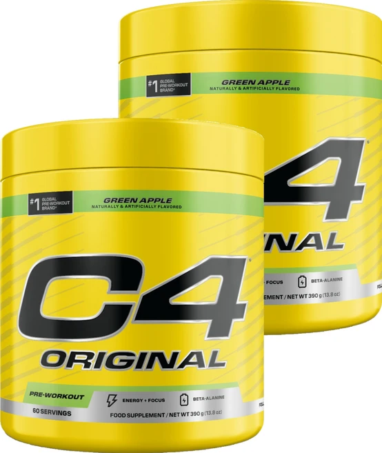 셀루코어 C4 오리지널 프리-워크아웃 그린 애플 맛, 2개, 390g - 쿠팡