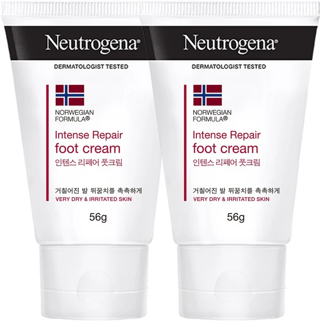 뉴트로지나 인텐스 리페어 풋크림, 1개입, 2개, 56g - 쿠팡