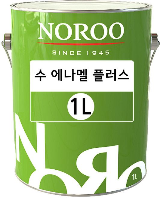 노루페인트 목재 철재용 유성페인트 수 에나멜 플러스 1L, 무광 흑색, 1개