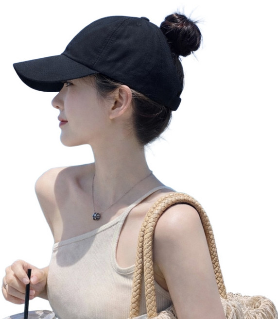 우아한클릭 여성볼캡 포니테일 야구모자 러닝 볼캡 모자