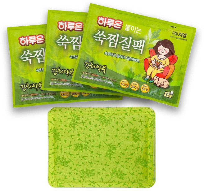 하루온팩 붙이는 쑥찜질팩 핫팩, 40개