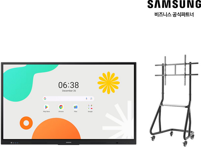 삼성 86인치 안드로이드 전자칠판 WA86F LH86WAFWLGCXKR, 217.4cm, 본체+이동식 스탠드 설치(FS-35S)