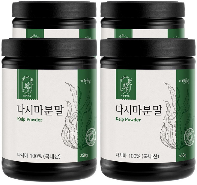 두손애약초 국산 다시마 가루 분말 조미료, 350g, 4개