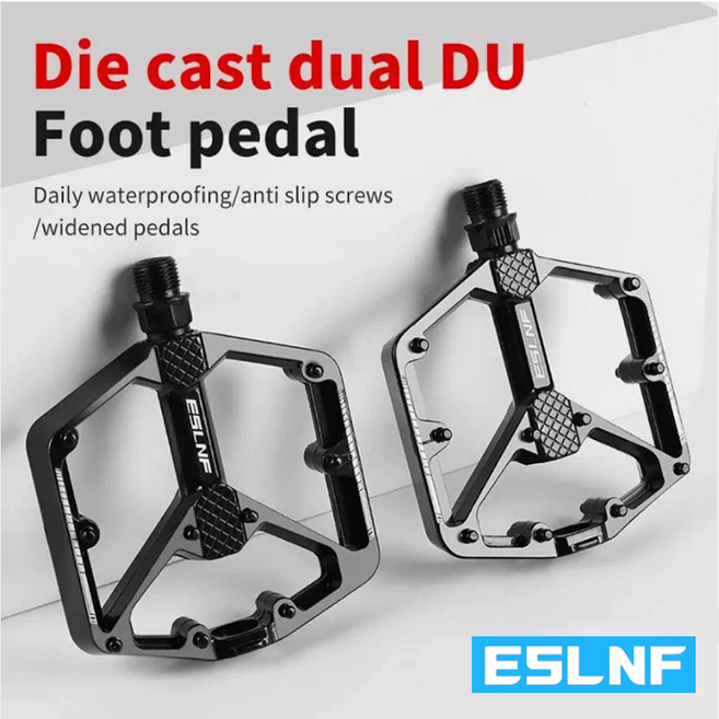 ESLNF 논슬립 자전거페달 슬립방지 MTB ROAD 평페달 경량 알루미늄 합금 좌우1세트, B-631