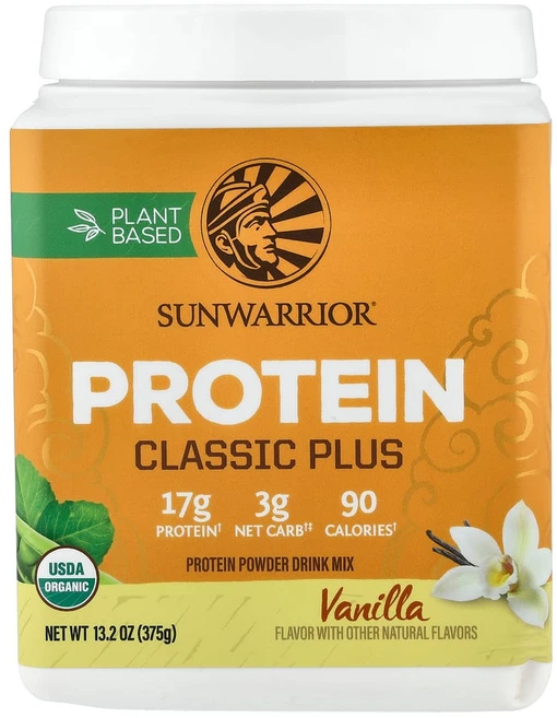 썬워리어 프로틴 클래식 플러스 식물 기반 375g(13.2oz), 1개, 375g - 쿠팡