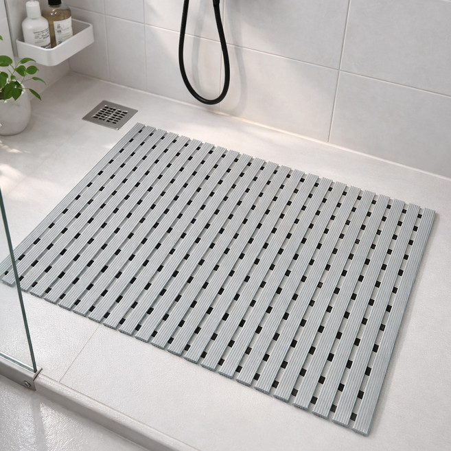 ROYAI ONE 화장실 미끄럼방지매트 바닥 논슬립매트 욕실매트, 1개, 그레이