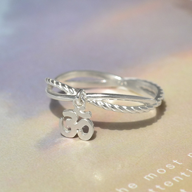 반지소 실버링 옴마니반메홈 재물운 옴자 절 불교반지