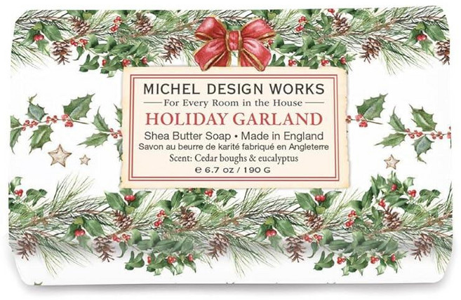 Michel Design Works 비누 바 홀리데이 가랜드 미디엄 아름다운 디자인 트리플 밀드, Michel Design Works 비누 바, 홀리데이