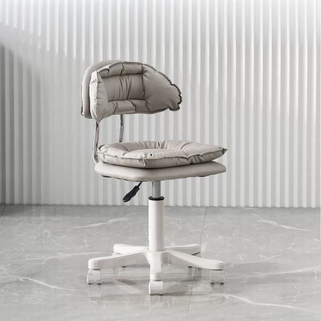 니뜰리히 코라 보조의자 스툴 의자 화장대 바퀴달린 미용 미니 원형, 그레이, 1개