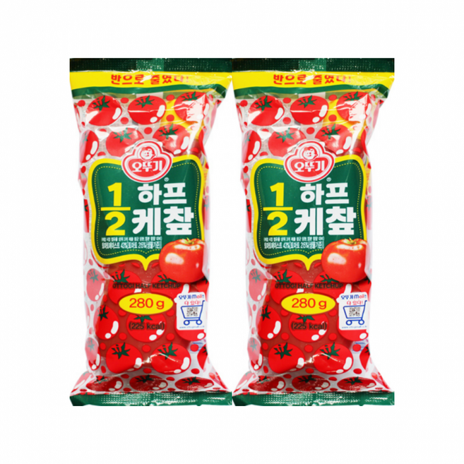 오뚜기 1/2 하프 케찹 280g x 2개 저염 저당 소스, 1g, 1개