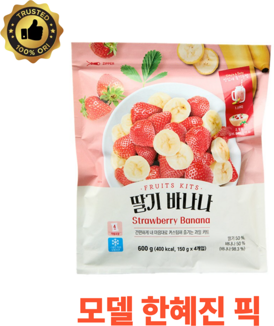[자연원] 딸기 바나나 믹스 냉동과일 모델 한혜진 추천템, 1개, 600g