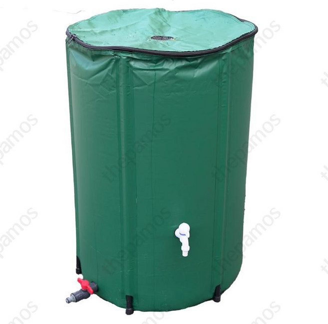 우수받이 빗물받이 저수통 물통 농업용 빗물통 다용도 저장 농수용 오수받이 물받이통, 1개, D_다크그린 250L 직경0.6 높이 0.88