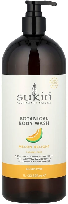 수킨 식물성 바디워시 모든 피부 타입용 멜론 딜라이트 향 1리터 (33.82 fl oz) SKN-01202 - 쿠팡
