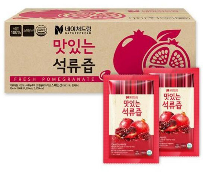 [네이처드림] 맛있는 석류즙 (실속포장) 80ml 100개