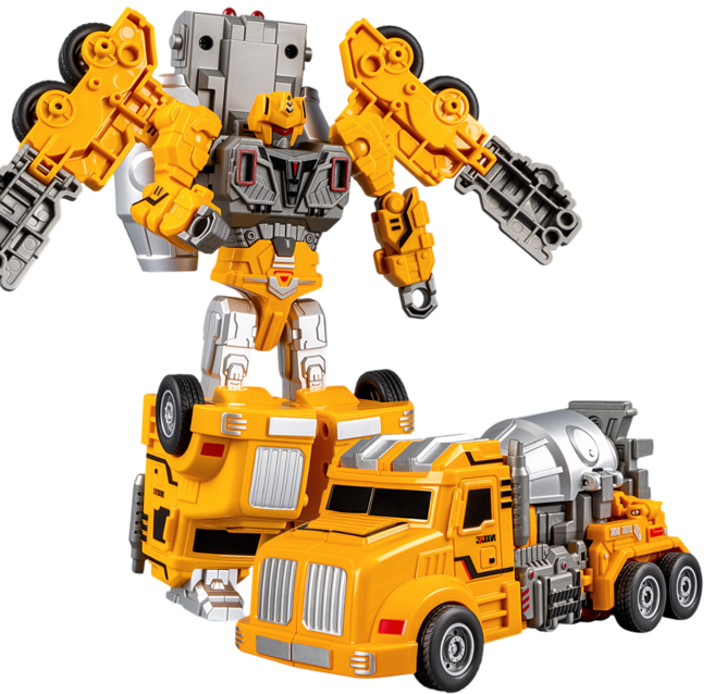 레미콘 변신로봇 3종, 1개, 노랑