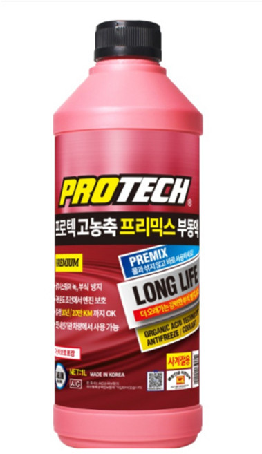 대림기업 프로텍 고농축 부동액 첨가제 세트, 1개, 1L, 프로텍 부동액 1L 레드 (1L 1개)