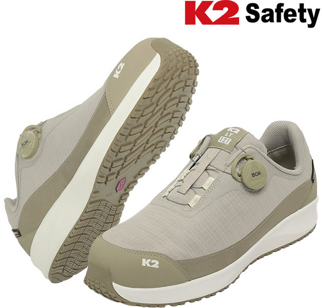 K2 세이프티 LT-121BE 4인치 다이얼 4인치 작업화 안전화, 베이지, 1개