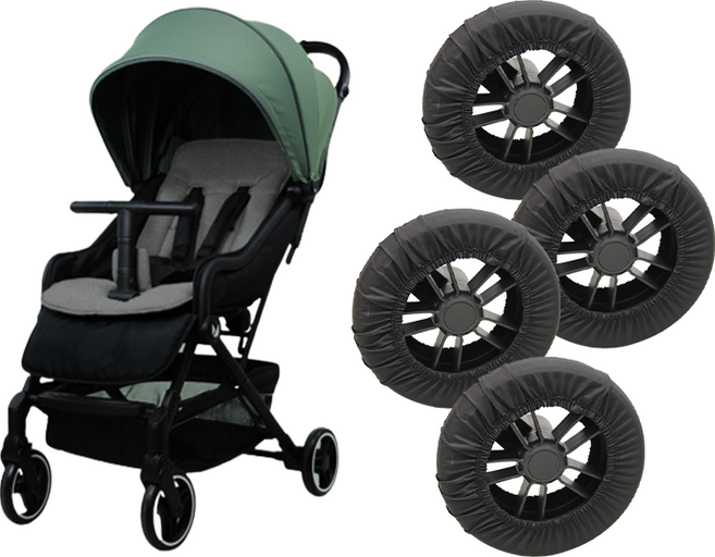 와이업 지니제로3유모차 바퀴 커버(4P) 전용 딱 맞는 사이즈, 1개