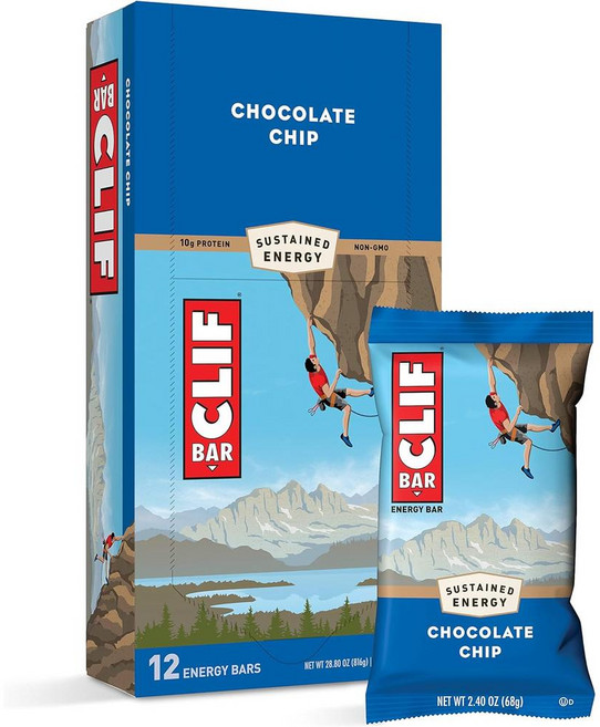 Clif Bar 클리프바 초콜릿 칩 피넛 크런치 에너지 바 68g 12팩