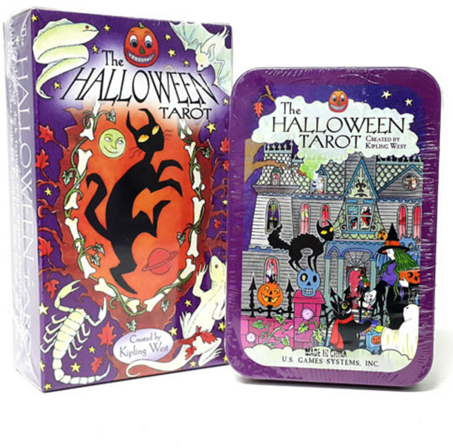 정품 할로윈 틴케이스 타로카드 한글매뉴얼 주머니 제공 Halloween Tin, 1개