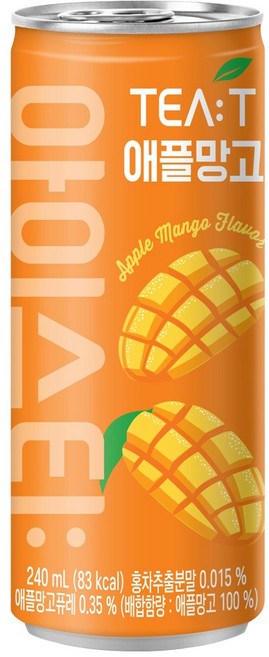 대일음료 TEA:T 아이스티 애플망고, 30개, 240ml