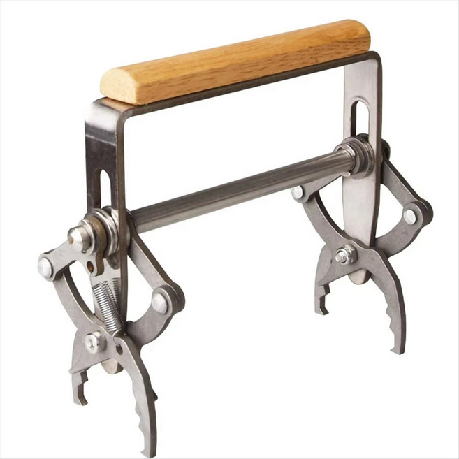 꿀벌 도구 높고 낮은 바 리프팅 비장 클램프 특수 클램프 벌집 도구 나무 손잡이 나무 손잡이 둥지 프레임 클램프, 1개