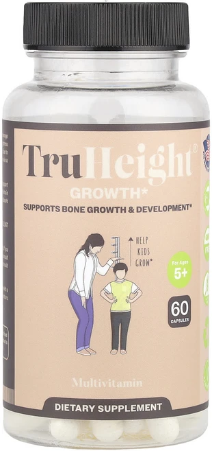 TruHeight 키 성장 종합비타민 5세 이상 캡슐 60정, TruHeight키성장종합비타민5세이상캡슐60정, 1개 - 쿠팡