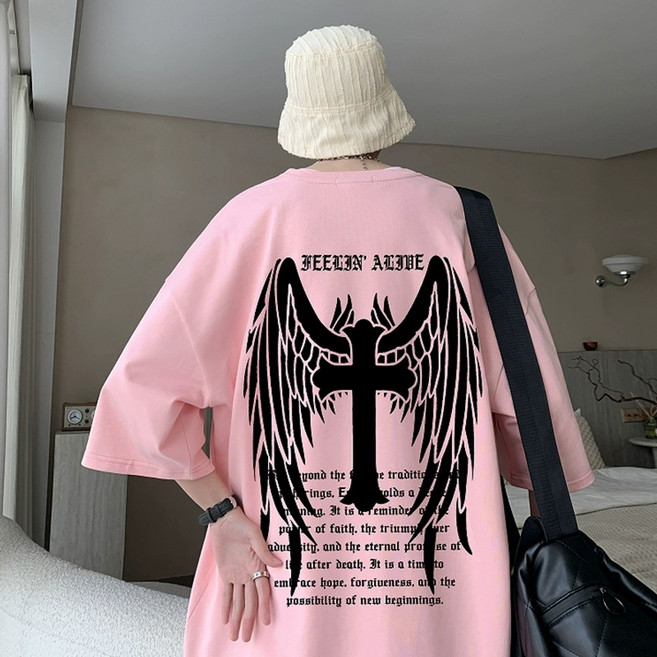 반팔티 남성 빅사이즈 힙합 여름 루즈핏 십자가 9종 S~8XL