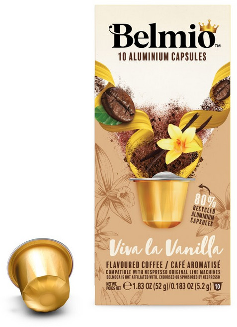 벨미오 플레이버드 비바 라 바닐라 캡슐커피 네스프레소 호환캡슐, 5.2g, 1세트, 10개입
