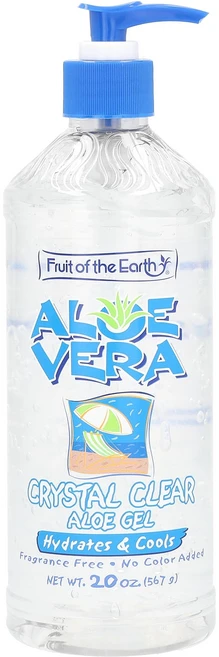 건강챙기세요 Fruit of the Earth 알로에베라 크리스탈 클리어 알로에 젤 향료 무함유 20oz(567g) 백살까지오래오래, FruitoftheEarth알로에베라크리스탈클리어알로에 - 쿠팡